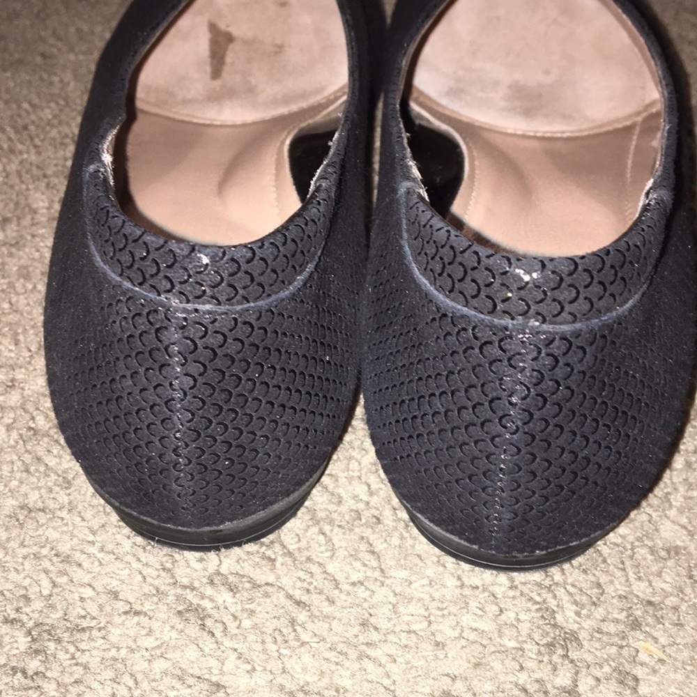 BeautiFeel Black Jolie Shiny Scale Print  Suede Slip On Leather Flats - Picture 7 of 10
